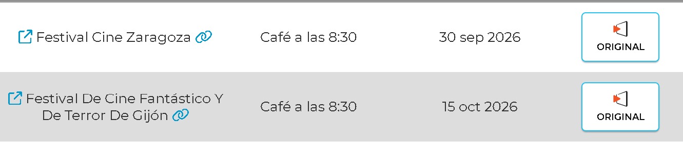 Café a las 8:30 en los festivales fantasticgijon.com y festivalcinezaragoza.com